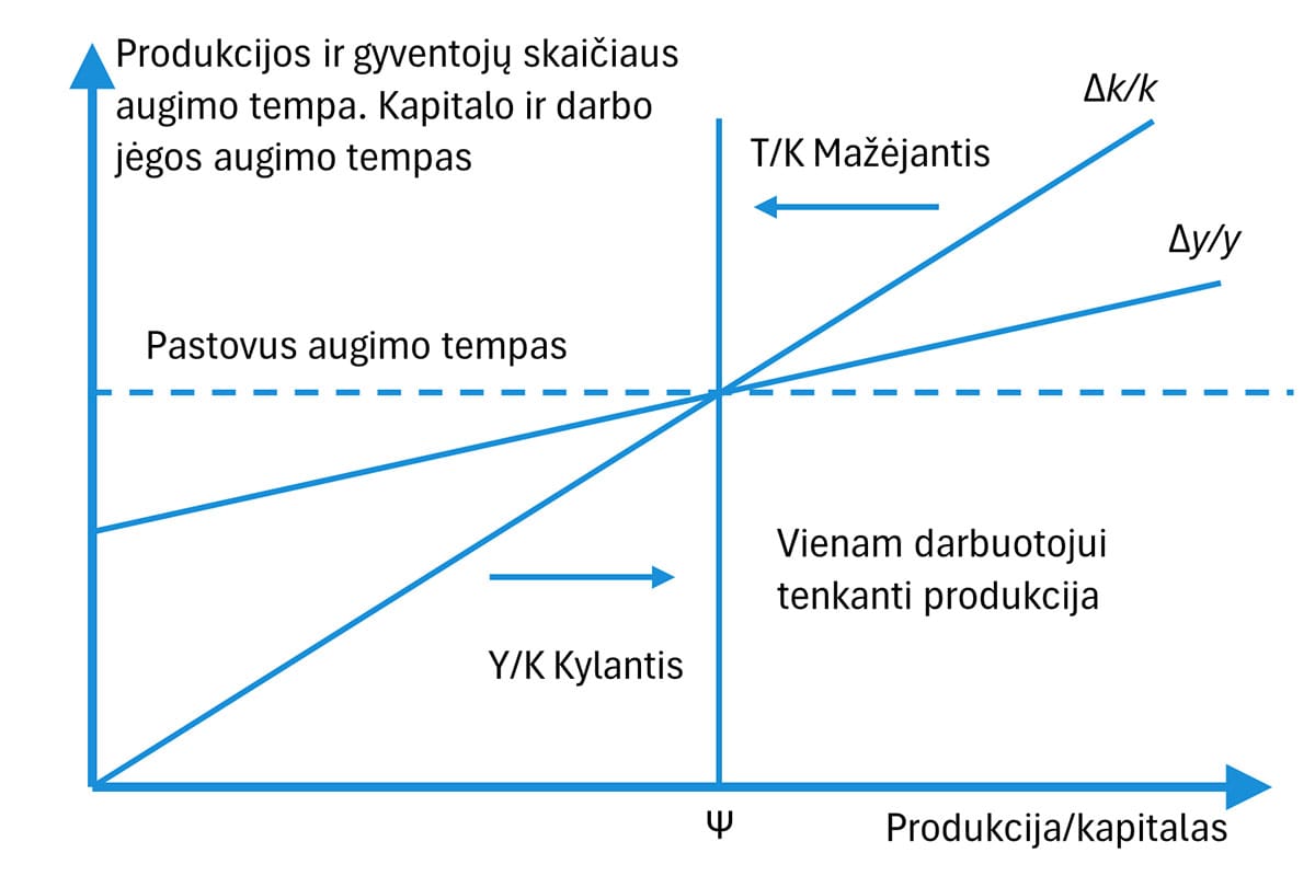 4 pav. Neoklasikinio modelio dinamika